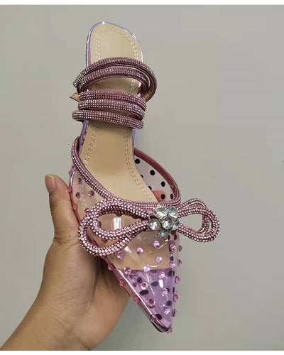 Ms. Glitter - Crystal Bowknot High Heels