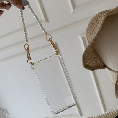 Phone Case - Transparent with Pearl Bracelet